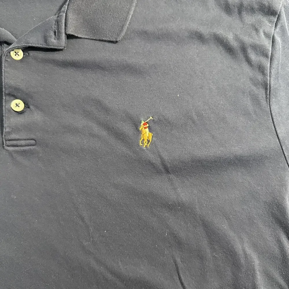 Polo Ralph Lauren Custom Slim Fit Polo Shirt Blue Short Sleeve‎ XL 185/104A